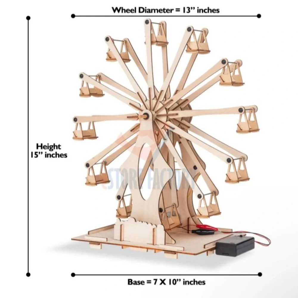 3D Wooden Ferris Wheel Kit